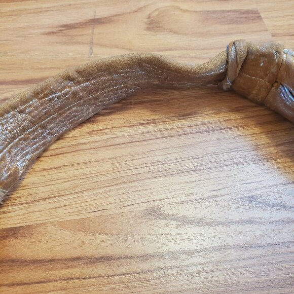 Cole Haan PHOEBE Distressed Leather Hobo Purse METALLIC ROSE Braid Trim Argento - Picture 6 of 9